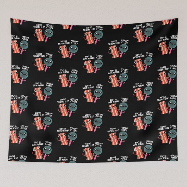 Item preview, Don't Go Bacon My Heart Funny Food Puns (Dark BG) designed and sold by punnybone.