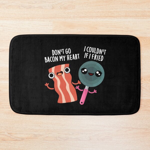 Item preview, Don't Go Bacon My Heart Funny Food Puns (Dark BG) designed and sold by punnybone.