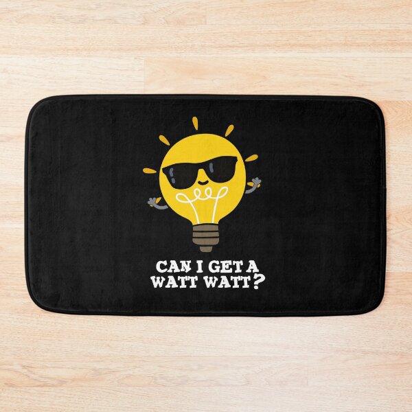 Item preview, Can I Get A Watt Watt Funny Bulb Puns (Dark BG) designed and sold by punnybone.
