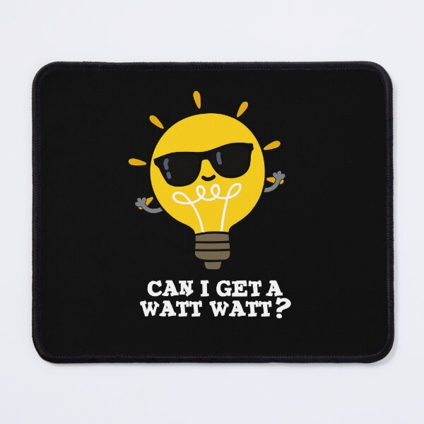 Item preview, Can I Get A Watt Watt Funny Bulb Puns (Dark BG) designed and sold by punnybone.