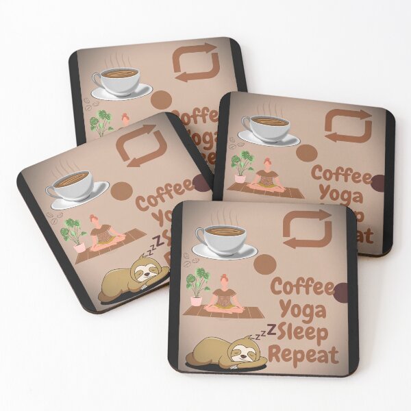 Item preview, Coffee yoga sleep repeat designed and sold by We Grow.