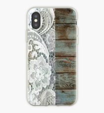 West Country Distressed blau Scheune Holz weiß Spitze iPhone-Hülle & Cover