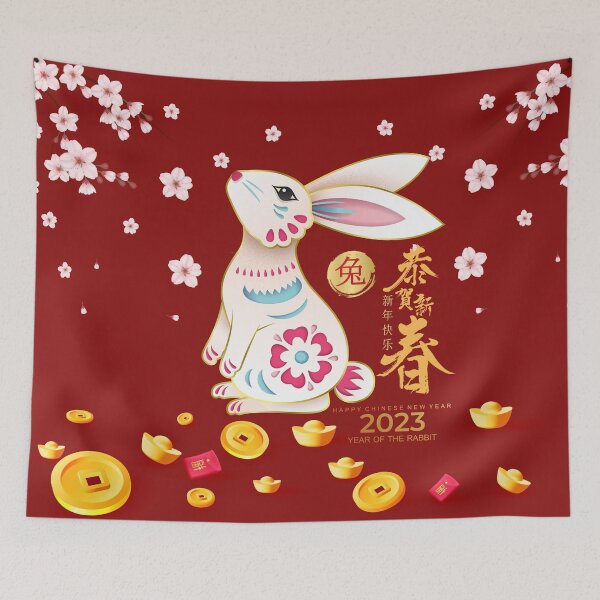 Item preview, Happy New Year 2023 Year Of The Rabbit designed and sold by taogiauco.