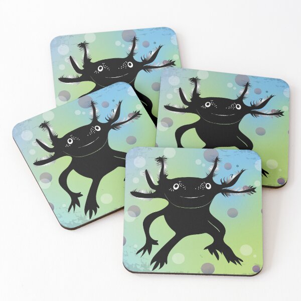 Item preview, Axolotl silhouette underwater designed and sold by EsjCreative.