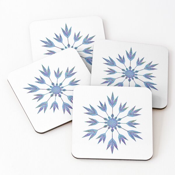 Item preview, Winter Blue Sparkling Snowflake for Christmas or Holidays designed and sold by ittybittyowl.