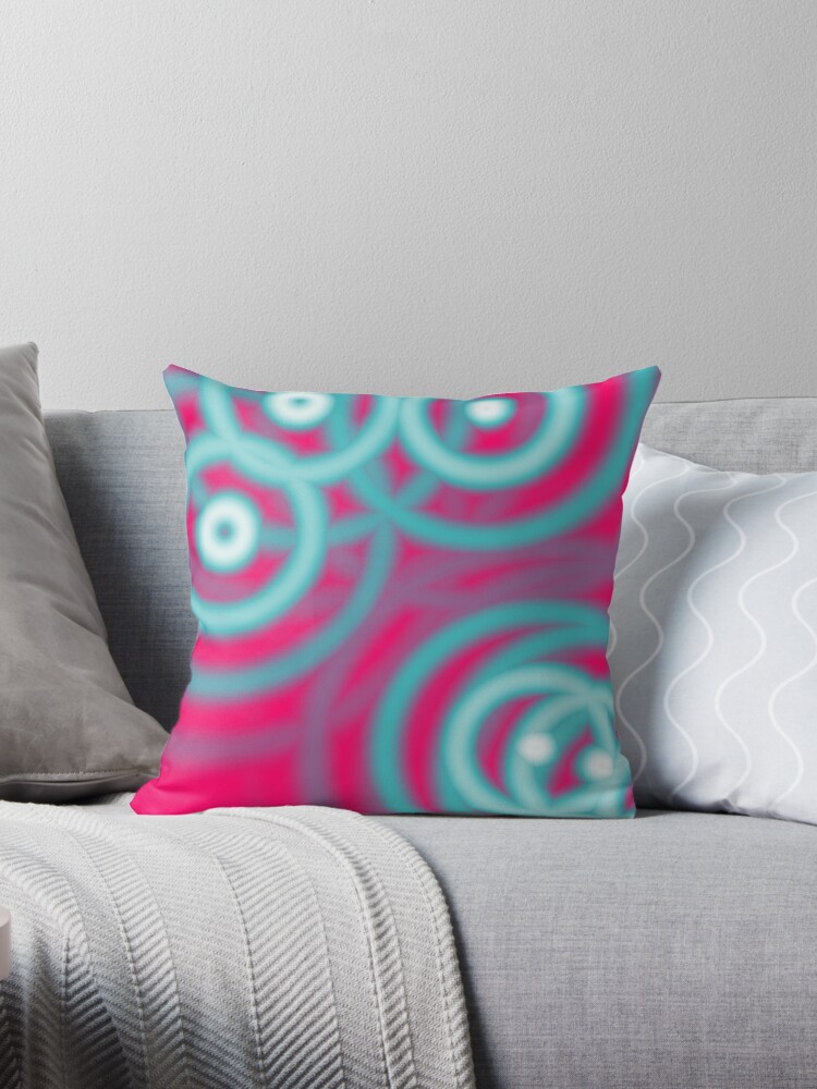 Modern Abstract Girly Pattern Hot Pink Fuschia Throw Pillow By