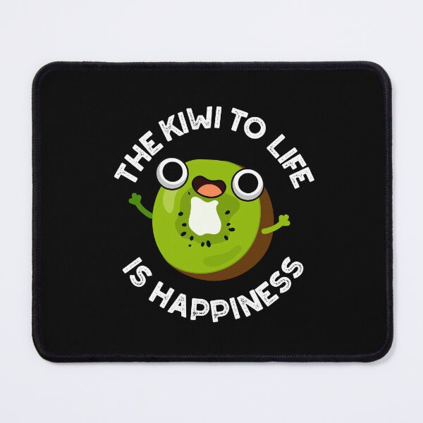 Item preview, The Kiwi To Life Is Happiness Funny Fruit Puns (Dark BG) designed and sold by punnybone.