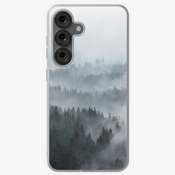 Item preview, The Waves // Misty Landscape Autumn Wilderness Forest With Cascadia Trees Covered In Cold Magic Fog designed and sold by Tordis Kayma.