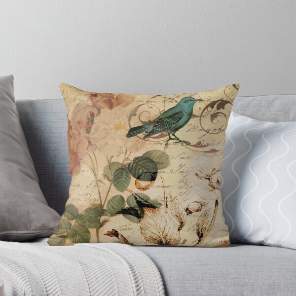 Artikel-Vorschau von Cottagecore moderne Vintage-Rosenvogel-französische botanische Kunst, designt und verkauft von LEILA ART SPACE.