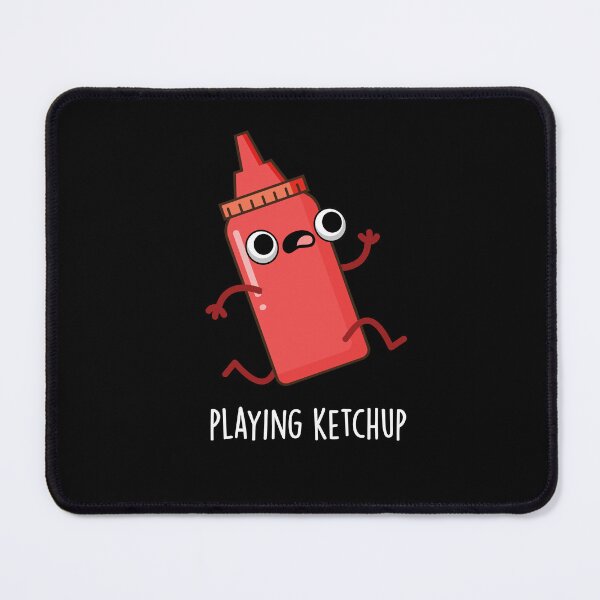 Item preview, Playing Ketchup Funny Sauce Puns (Dark BG) designed and sold by punnybone.