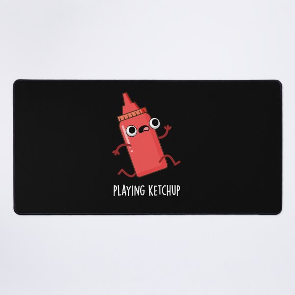 Item preview, Playing Ketchup Funny Sauce Puns (Dark BG) designed and sold by punnybone.