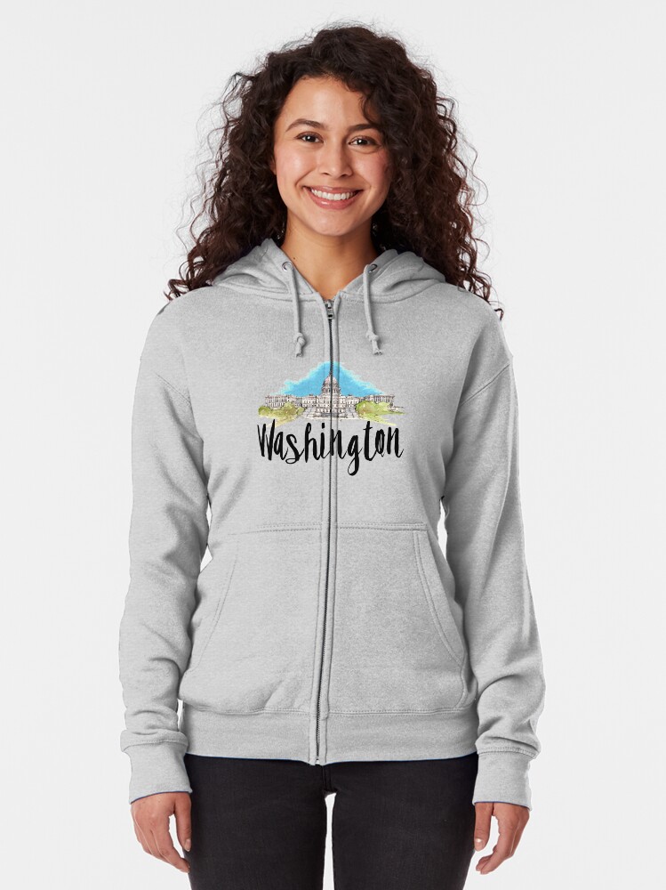 Alternate view of Washington Zipped Hoodie