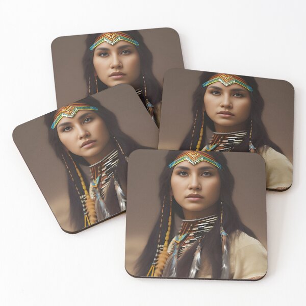 Item preview, Portrait of a Beautiful Native American Woman designed and sold by creaencuba.