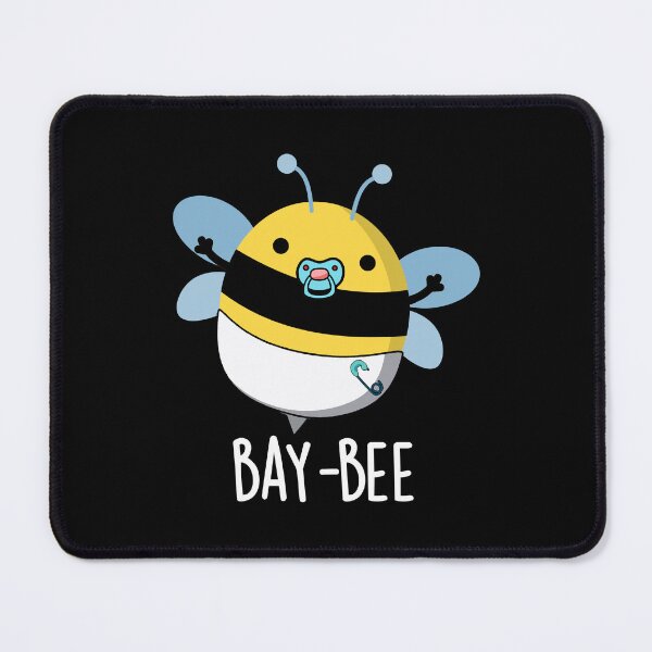 Item preview, Bay-bee Funny Baby Bee Puns (Dark BG) designed and sold by punnybone.