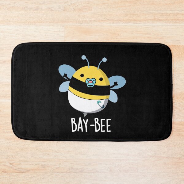 Item preview, Bay-bee Funny Baby Bee Puns (Dark BG) designed and sold by punnybone.