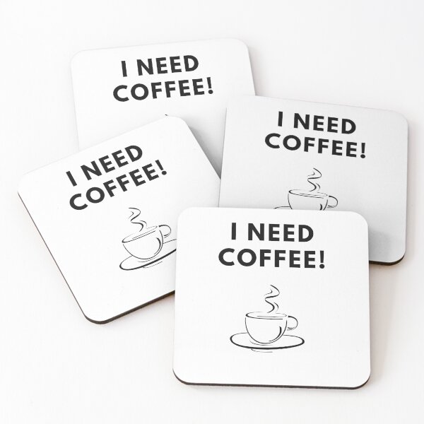 Item preview,  I Need Coffee!-Black Text designed and sold by Trendi61.