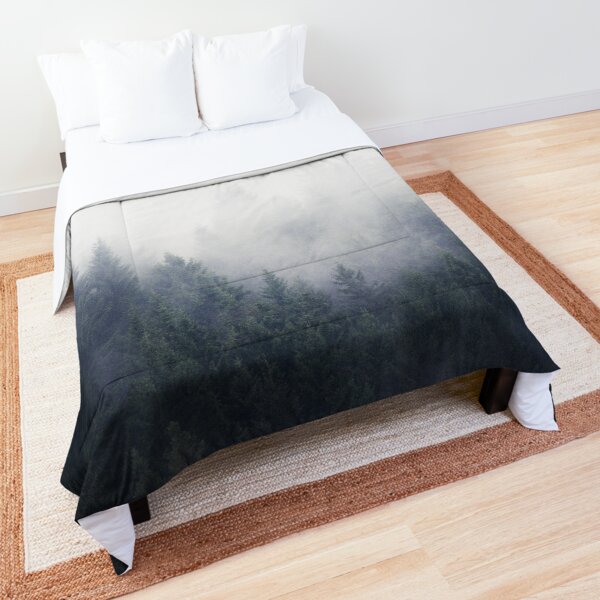 Item preview, I Don't Give A Fog //  Misty Landscape Autumn Wilderness Forest Waves With Cascadia Trees Covered In Magic Light designed and sold by Tordis Kayma.