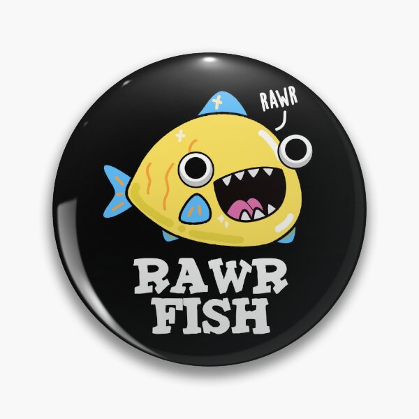 Item preview, Rawr Fish Funny Animal Puns (Dark BG) designed and sold by punnybone.
