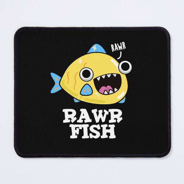 Item preview, Rawr Fish Funny Animal Puns (Dark BG) designed and sold by punnybone.