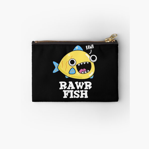Item preview, Rawr Fish Funny Animal Puns (Dark BG) designed and sold by punnybone.