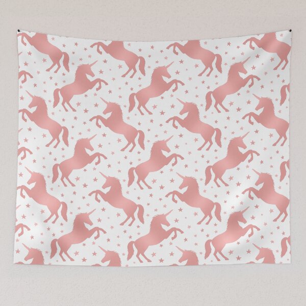 Item preview, Faux Rose Gold Prancing Unicorn designed and sold by Julie Erin Designs.