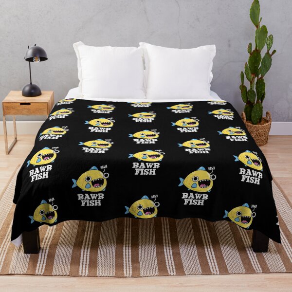 Item preview, Rawr Fish Funny Animal Puns (Dark BG) designed and sold by punnybone.