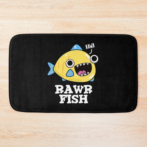 Item preview, Rawr Fish Funny Animal Puns (Dark BG) designed and sold by punnybone.