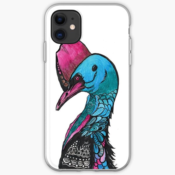 Colourful Cassowary iPhone Soft Case