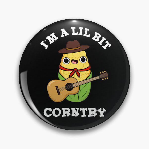 Item preview, I'm A Little Bit Corntry Funny Corn Puns (Dark BG) designed and sold by punnybone.