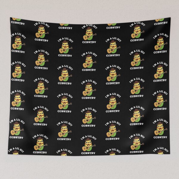 Item preview, I'm A Little Bit Corntry Funny Corn Puns (Dark BG) designed and sold by punnybone.