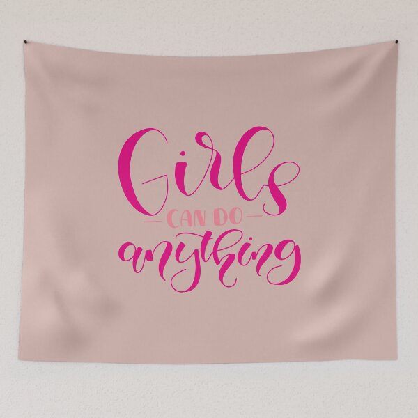 Item preview, Preppy Room Decor - Girls Can Do Anything Quote Art for Girls Preppy Room Decor Design designed and sold by Shop Your Aesthetic.