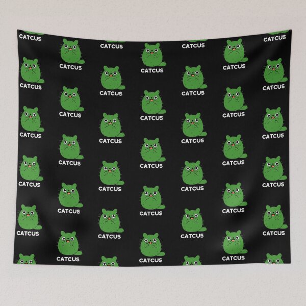 Item preview, Catcus Cactus Funny Cat Puns (Dark BG) designed and sold by punnybone.