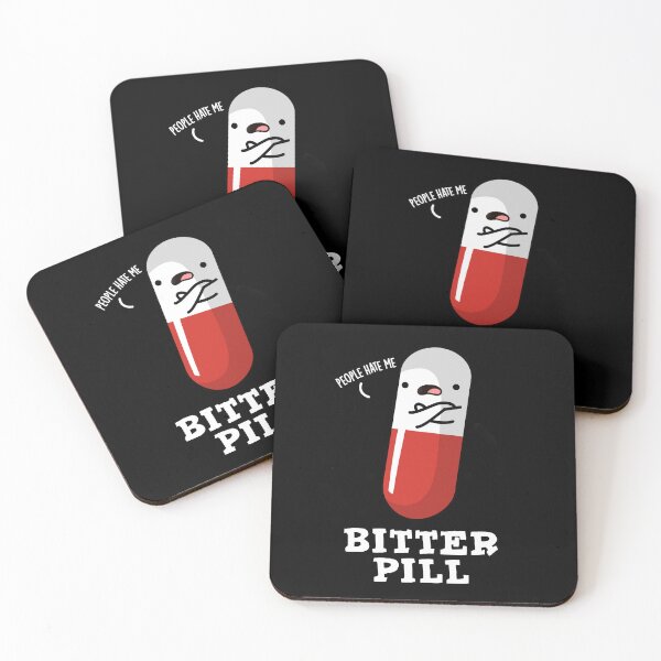 Item preview, Bitter Pill Funny Medicine Puns (Dark BG) designed and sold by punnybone.