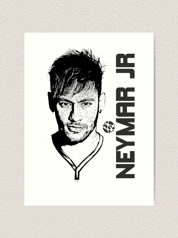 neymar jr black and white