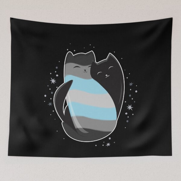 Item preview, Demiboy Cat LGBT Pride Flag designed and sold by Clara Hollins.