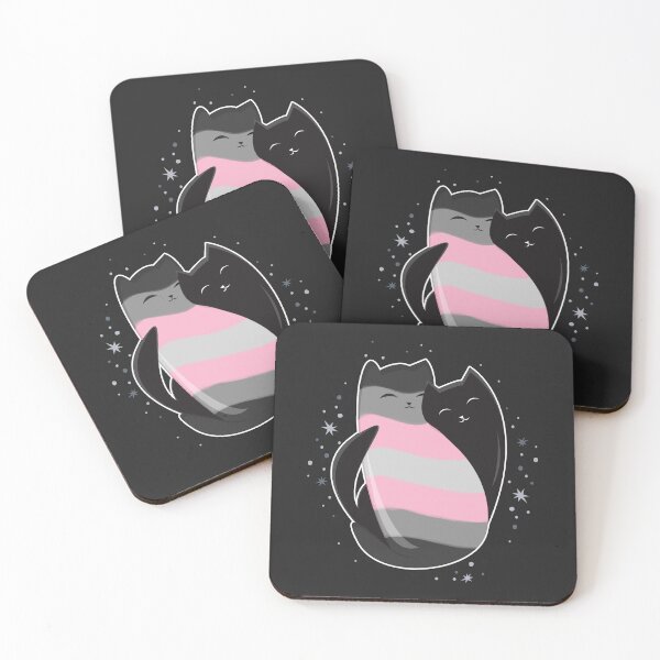 Item preview, Demigirl Cat LGBT Pride Flag designed and sold by Clara Hollins.
