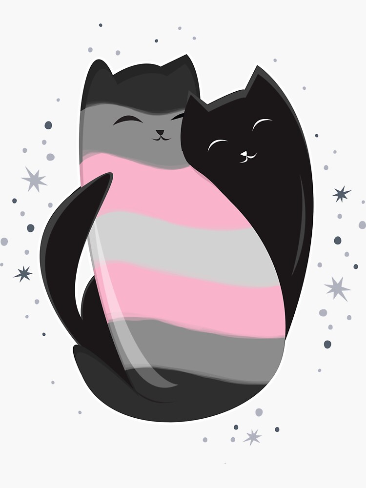 Demigirl Cat Lgbt Pride Flag Sticker For Sale By Psitta Redbubble 0792