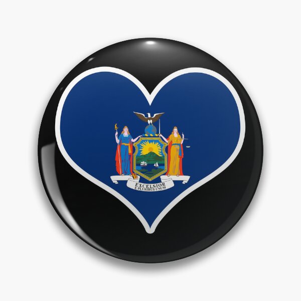 Item preview, New York US State Flag Heart designed and sold by PKHalford.