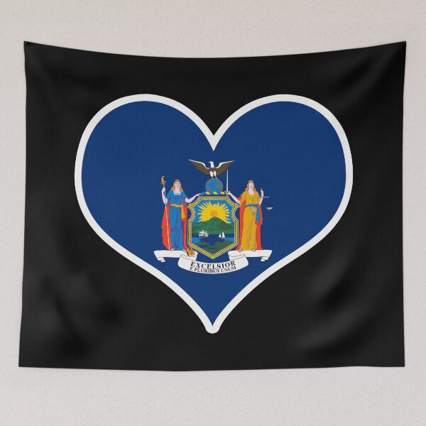 Item preview, New York US State Flag Heart designed and sold by PKHalford.