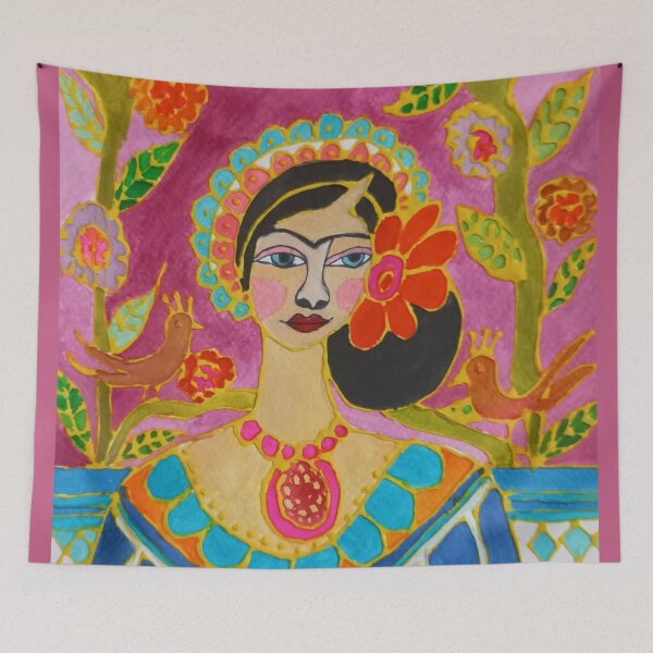 Item preview, Happy Senorita - 3D Mexican Folkart designed and sold by Oonward2021.
