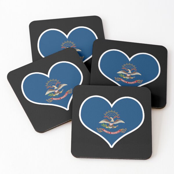 Item preview, North Dakota US State Flag Heart designed and sold by PKHalford.