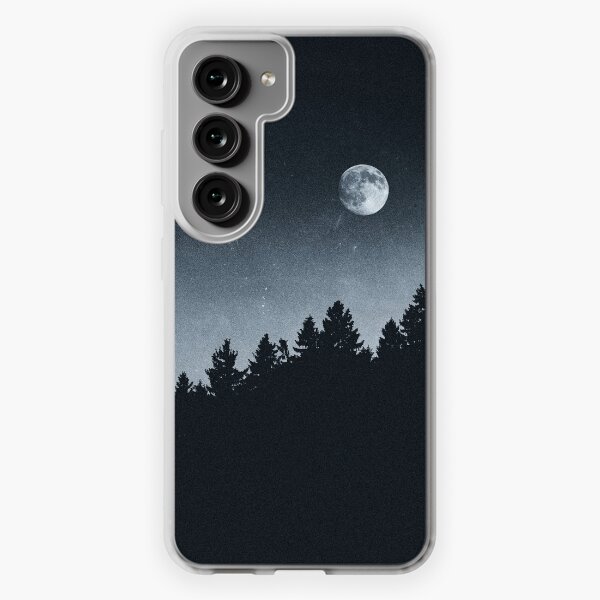 Aperçu de l'œuvre Under Moonlight // Ghost Wood Vibes In A Dark Forest With Cascadia Trees In Magic Night Sky créée et vendue par Tordis Kayma.