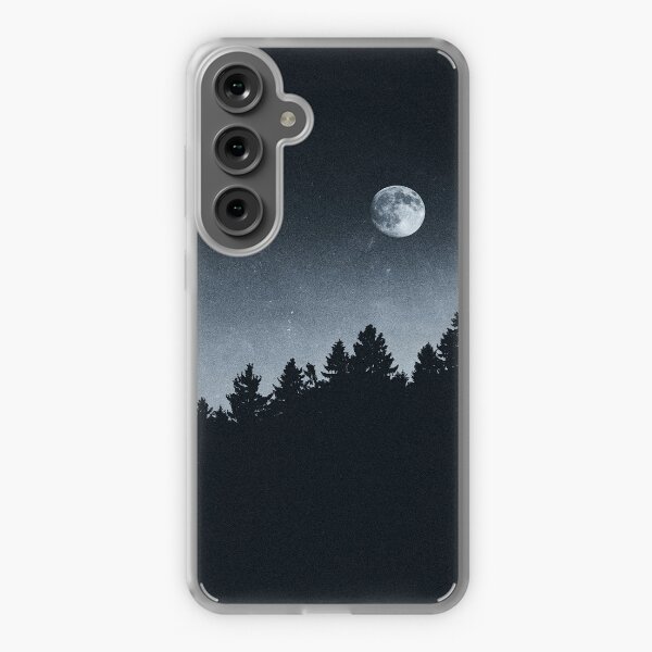Aperçu de l'œuvre Under Moonlight // Ghost Wood Vibes In A Dark Forest With Cascadia Trees In Magic Night Sky créée et vendue par Tordis Kayma.