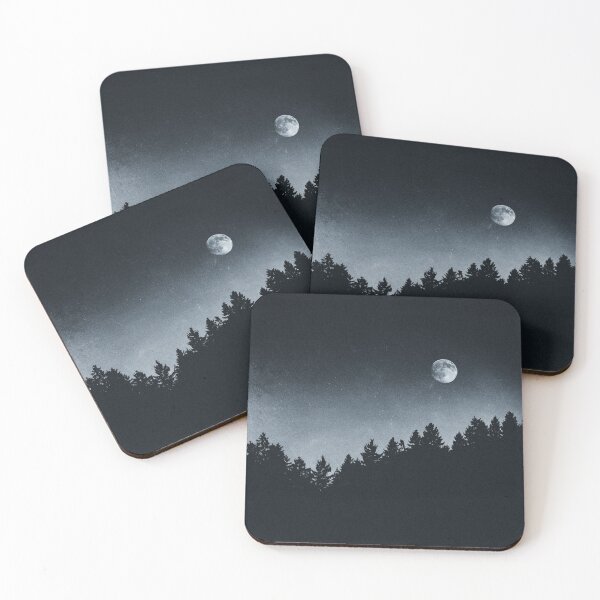 Item preview, Under Moonlight // Ghost Wood Vibes In A Dark Forest With Cascadia Trees In Magic Night Sky designed and sold by Tordis Kayma.