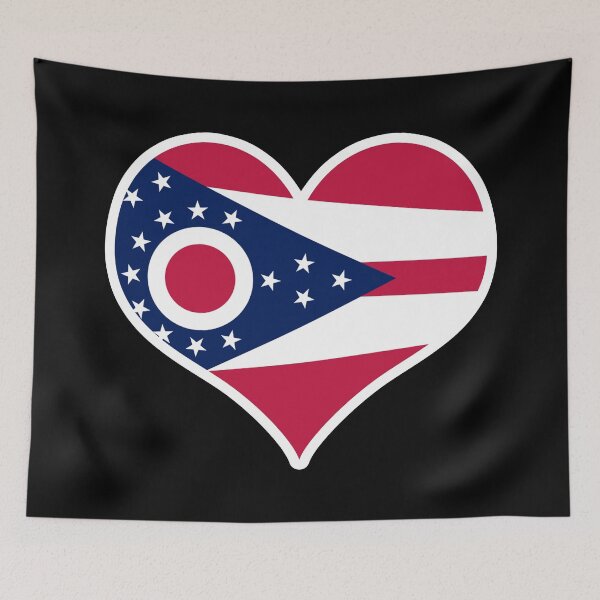 Item preview, Ohio US State Flag Heart designed and sold by PKHalford.