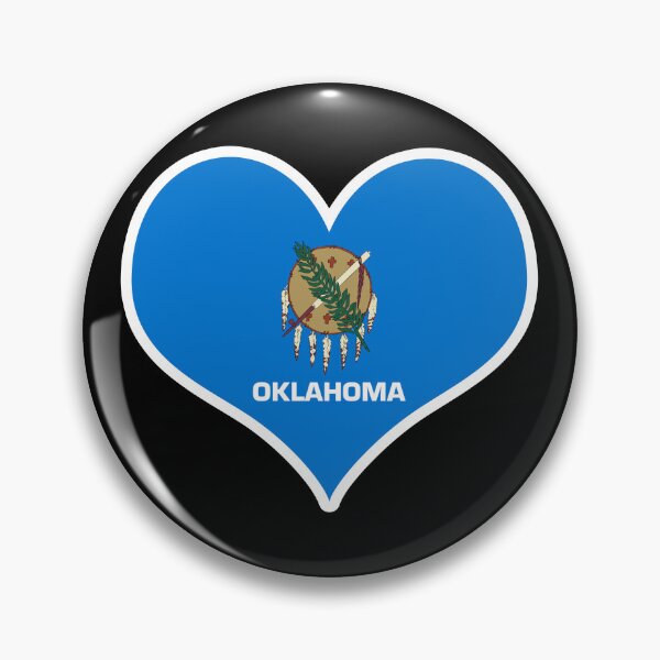 Item preview, Oklahoma US State Flag Heart designed and sold by PKHalford.