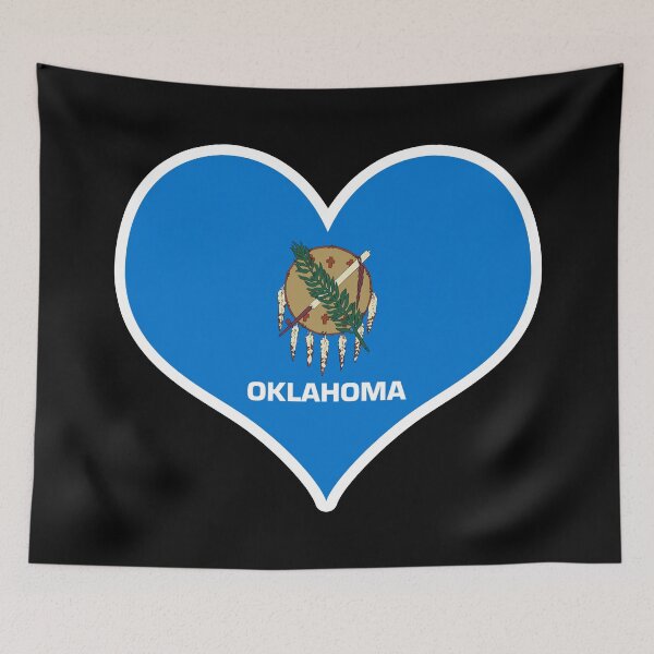 Item preview, Oklahoma US State Flag Heart designed and sold by PKHalford.