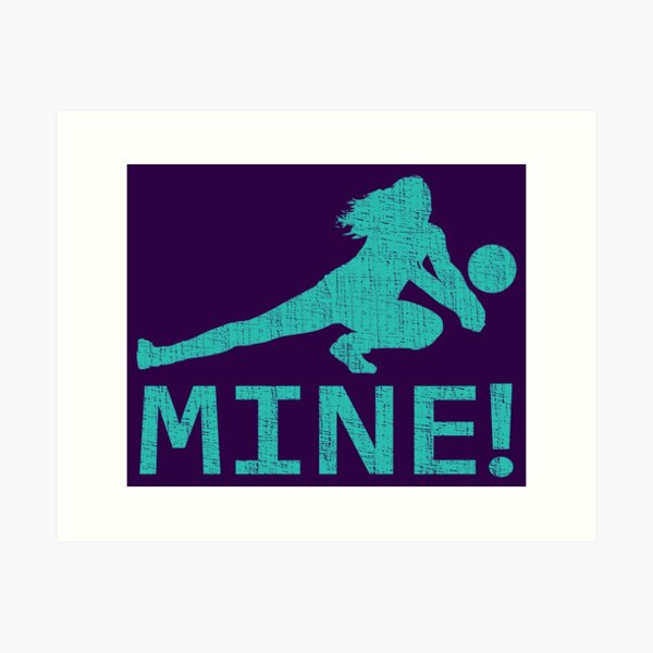 Item preview, Fun Distressed Style Mine! Volleyball Player  designed and sold by webdango.