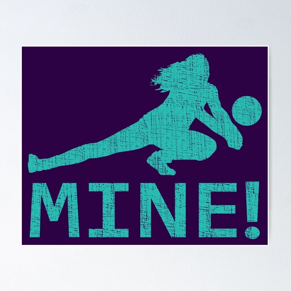 Item preview, Fun Distressed Style Mine! Volleyball Player  designed and sold by webdango.