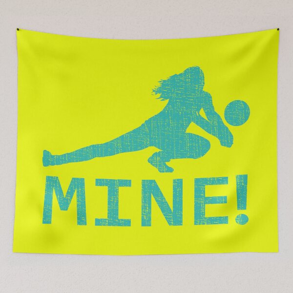 Item preview, Fun Distressed Style Mine! Volleyball Player  designed and sold by webdango.